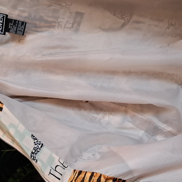 Vintage Abvien XL womens windbreaker jacket cat and dog print - Picture 12 of 12